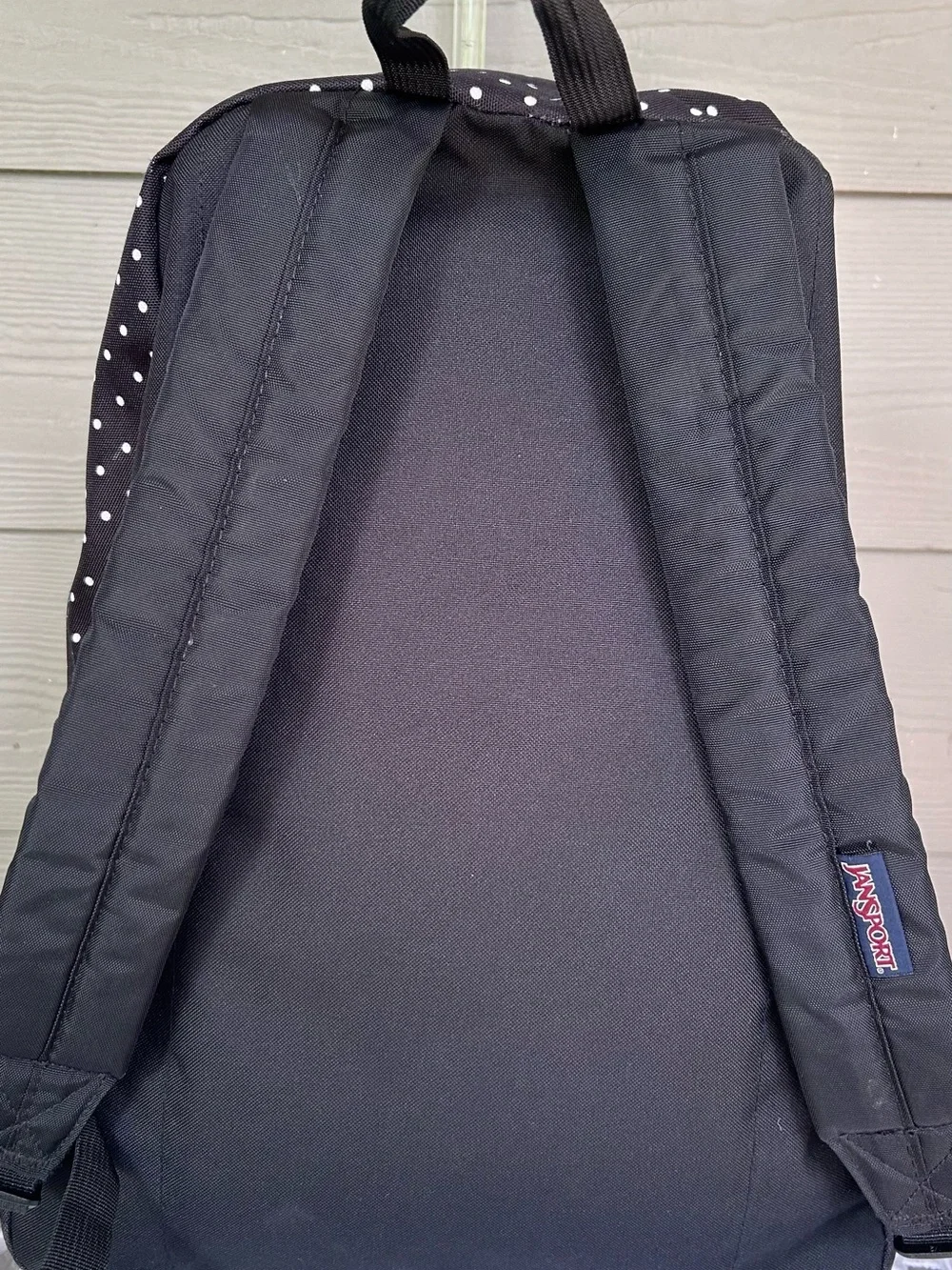 Jansport Black Floral & White Polka Dot Backpack